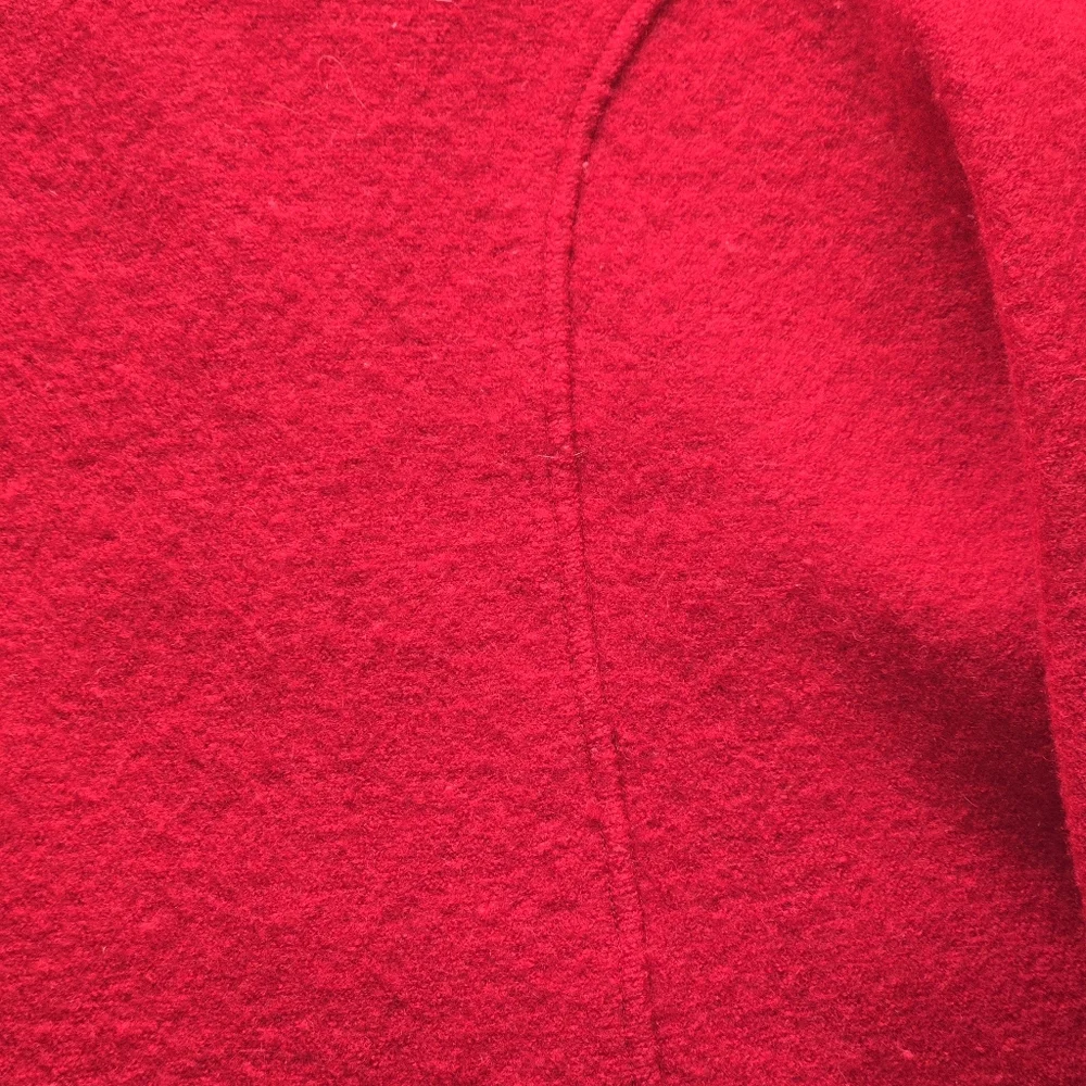 Dean Of Scotland 100% Wool Red Sweater Coat Size Medium - Picture 6 of 12